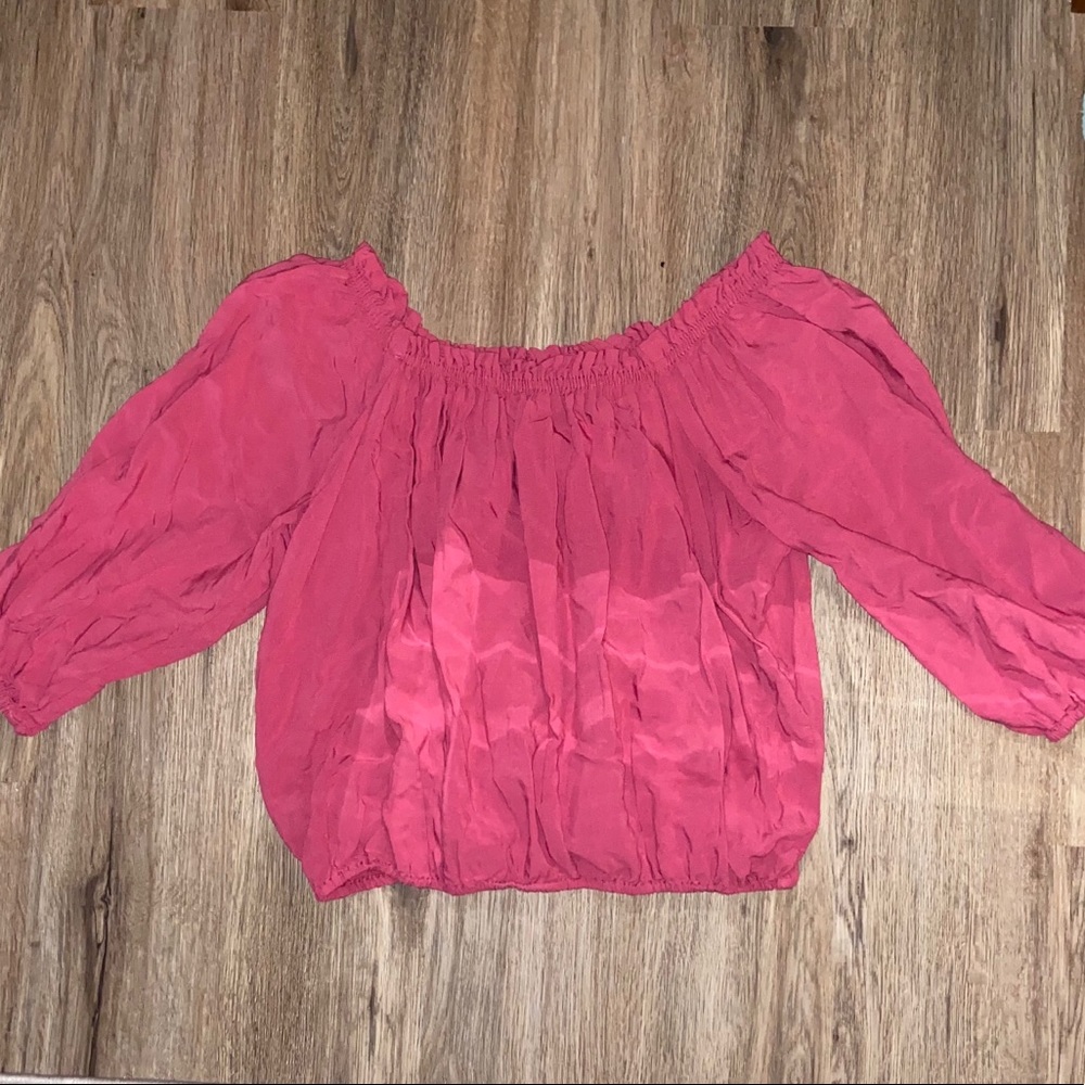 Forever 21 Pink Off the Shoulder Top